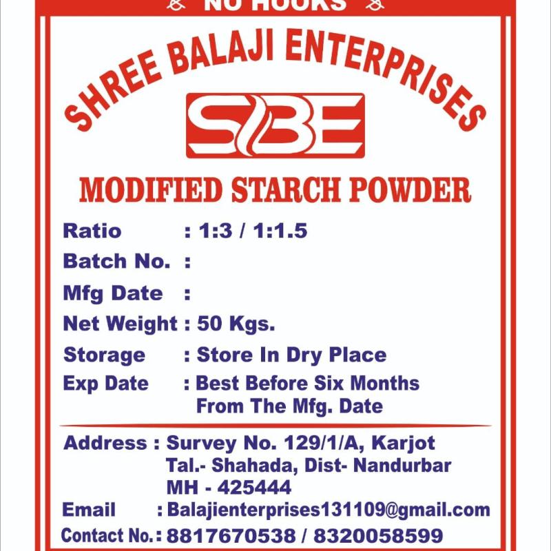 MODIFIED STARCH POWDER TEST